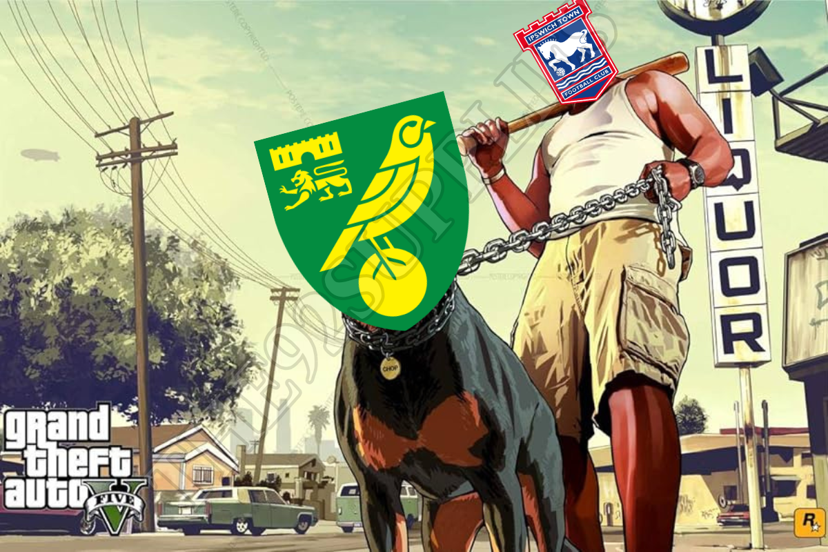 Norwich held on a lead by Ipswich - Ipswich