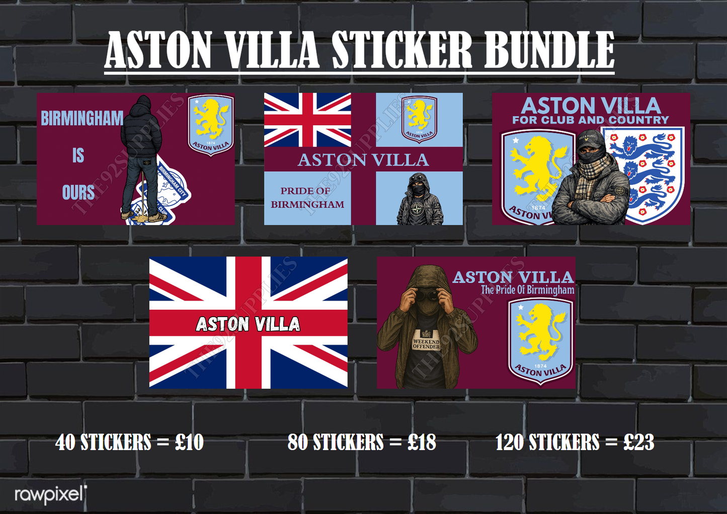 Aston Villa Sticker Bundle