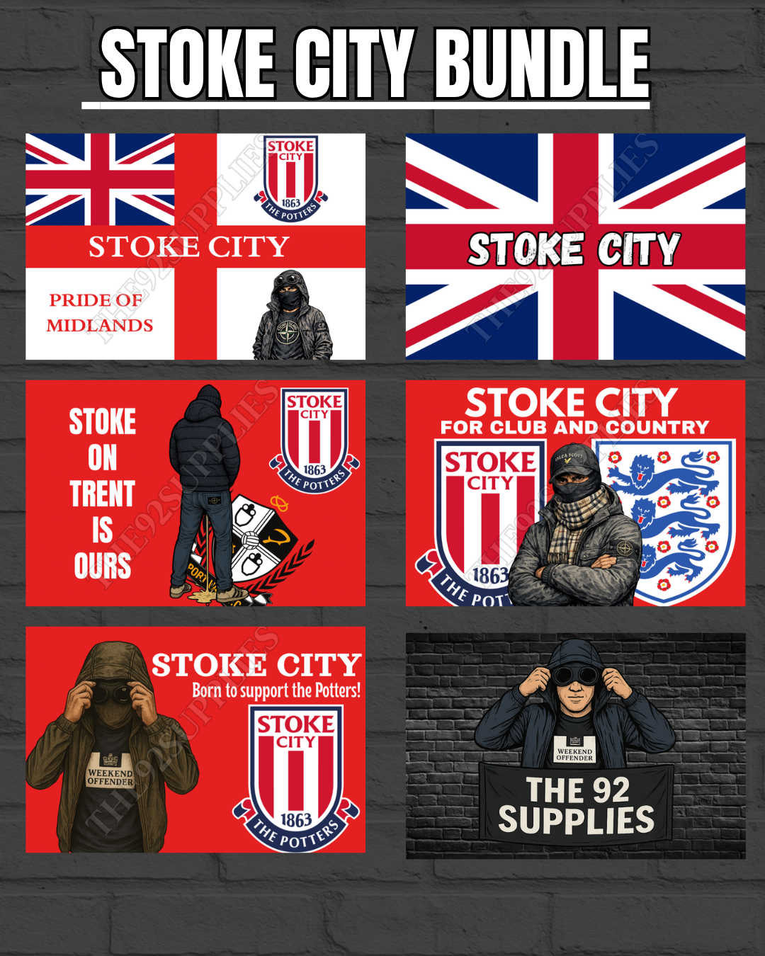 Stoke city sticker bundle