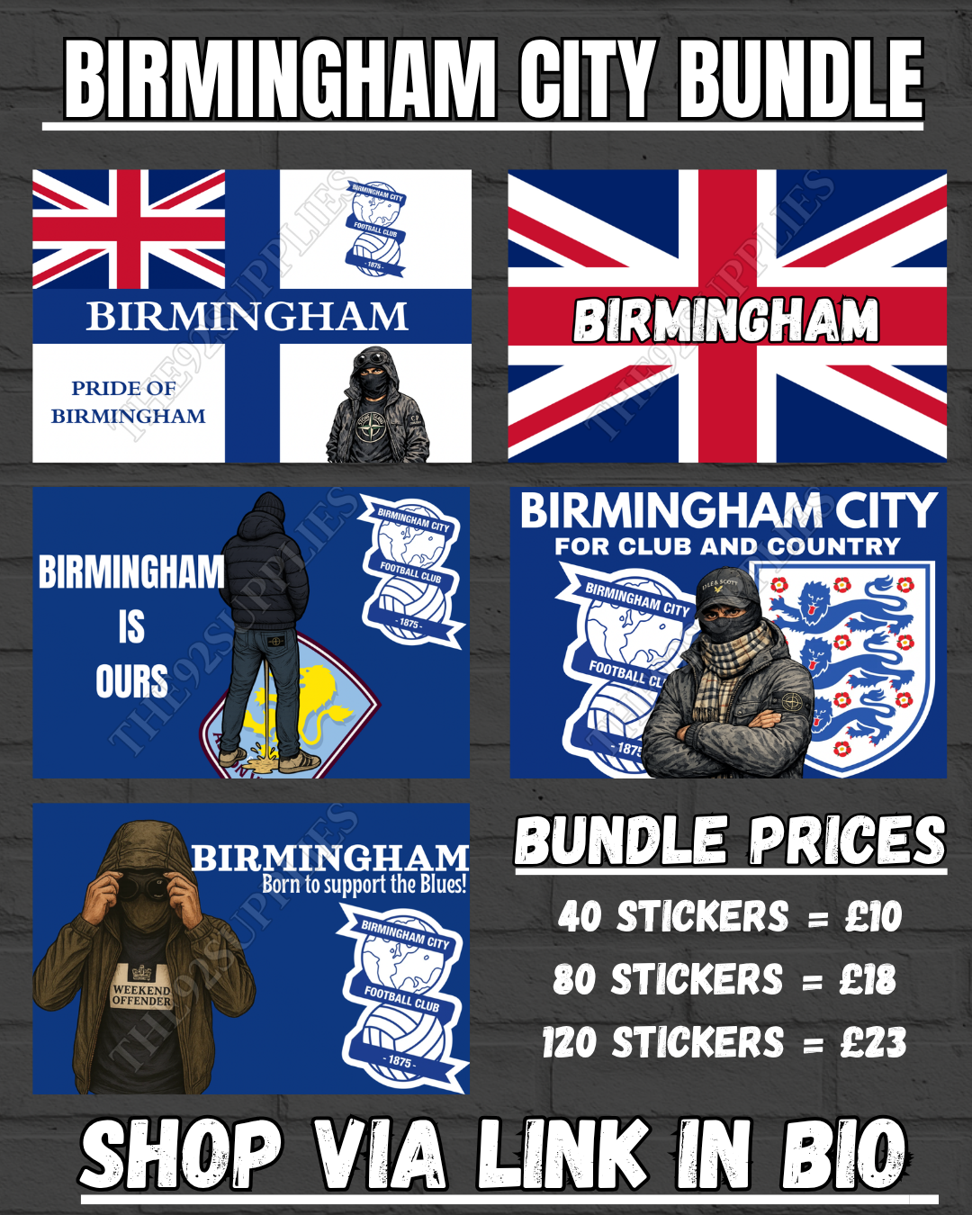 Birmingham city Sticker Bundle