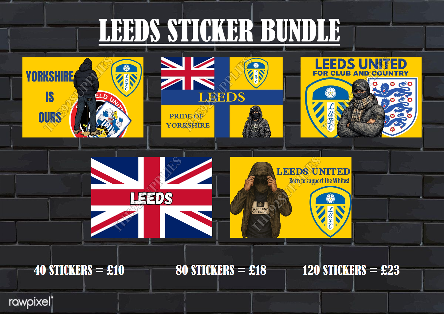 Leeds United Sticker bundle