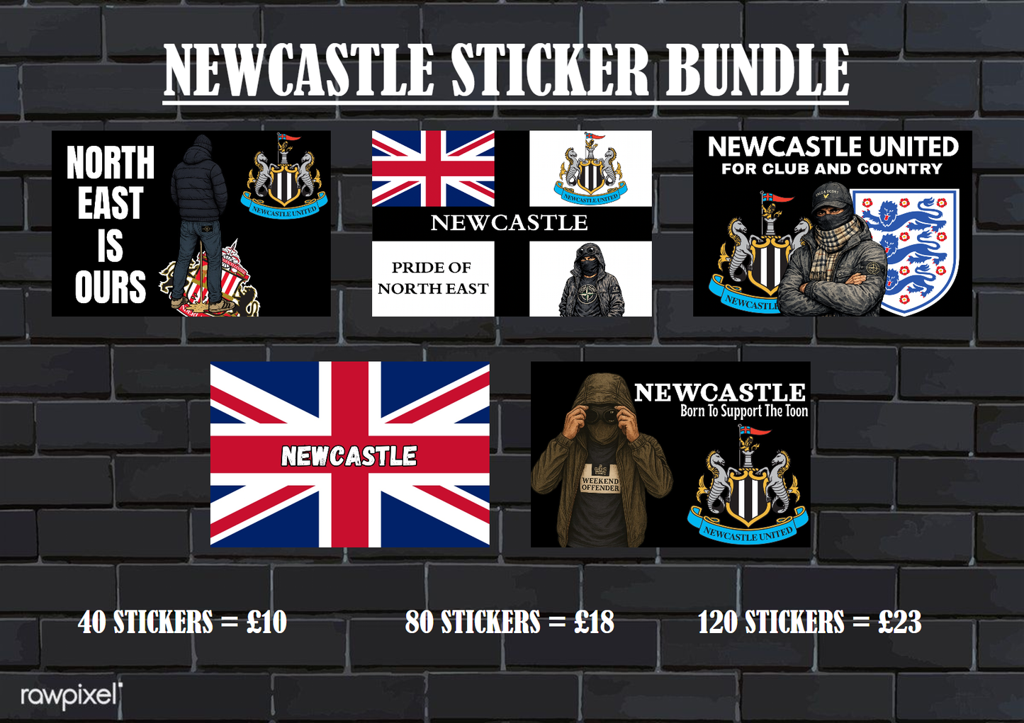 Newcastle Sticker bundle