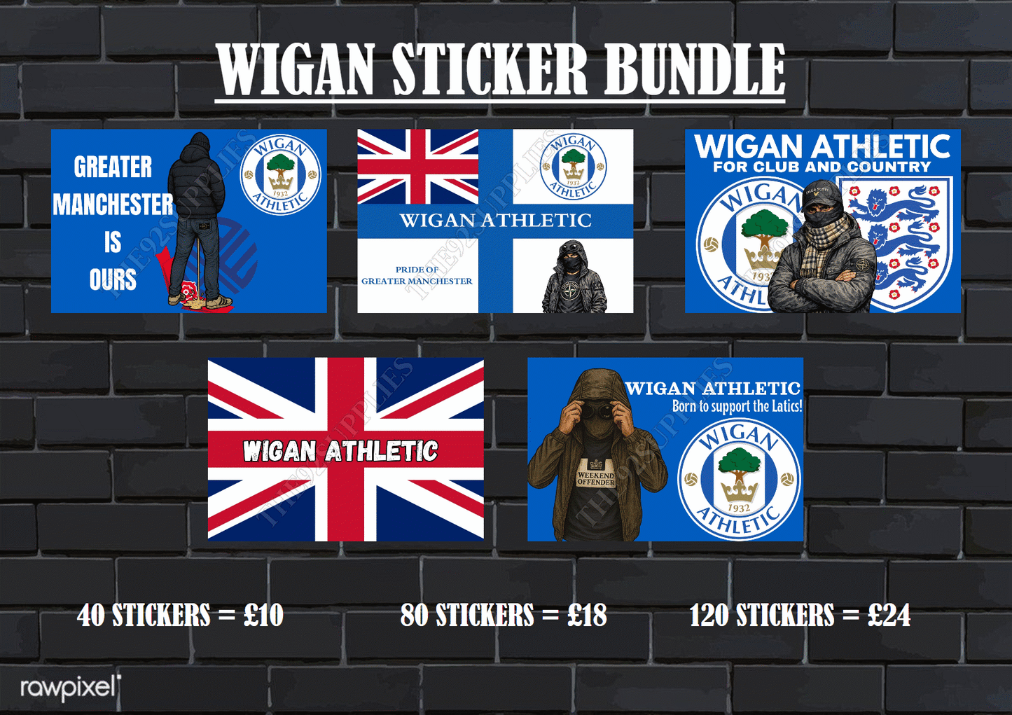 Wigan Sticker bundle
