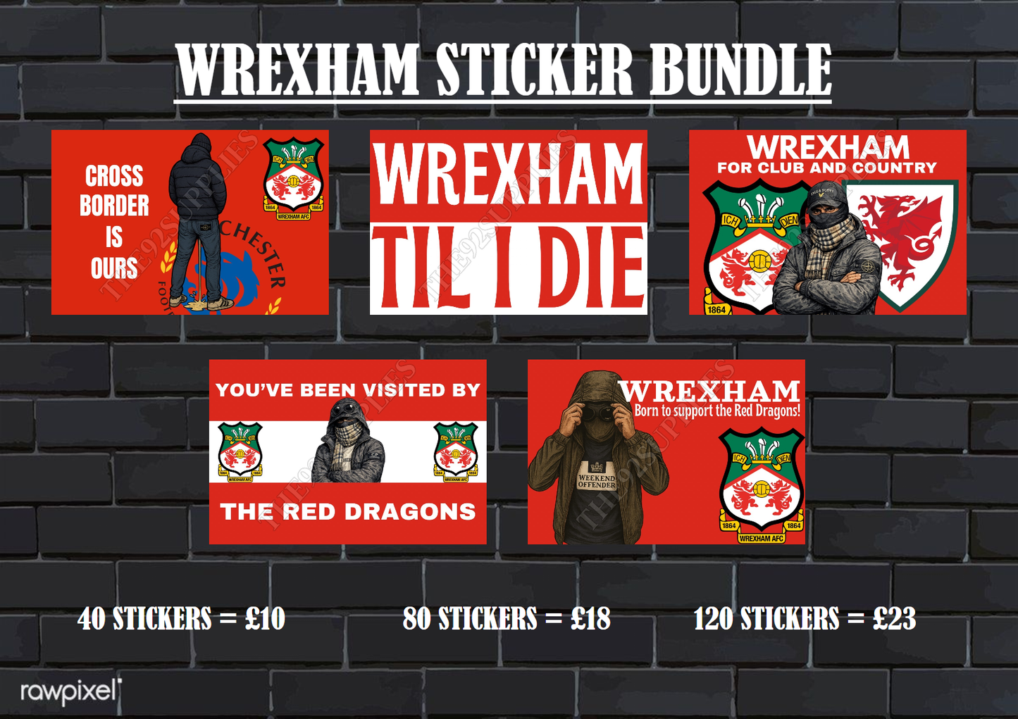Wrexham Sticker Bundle
