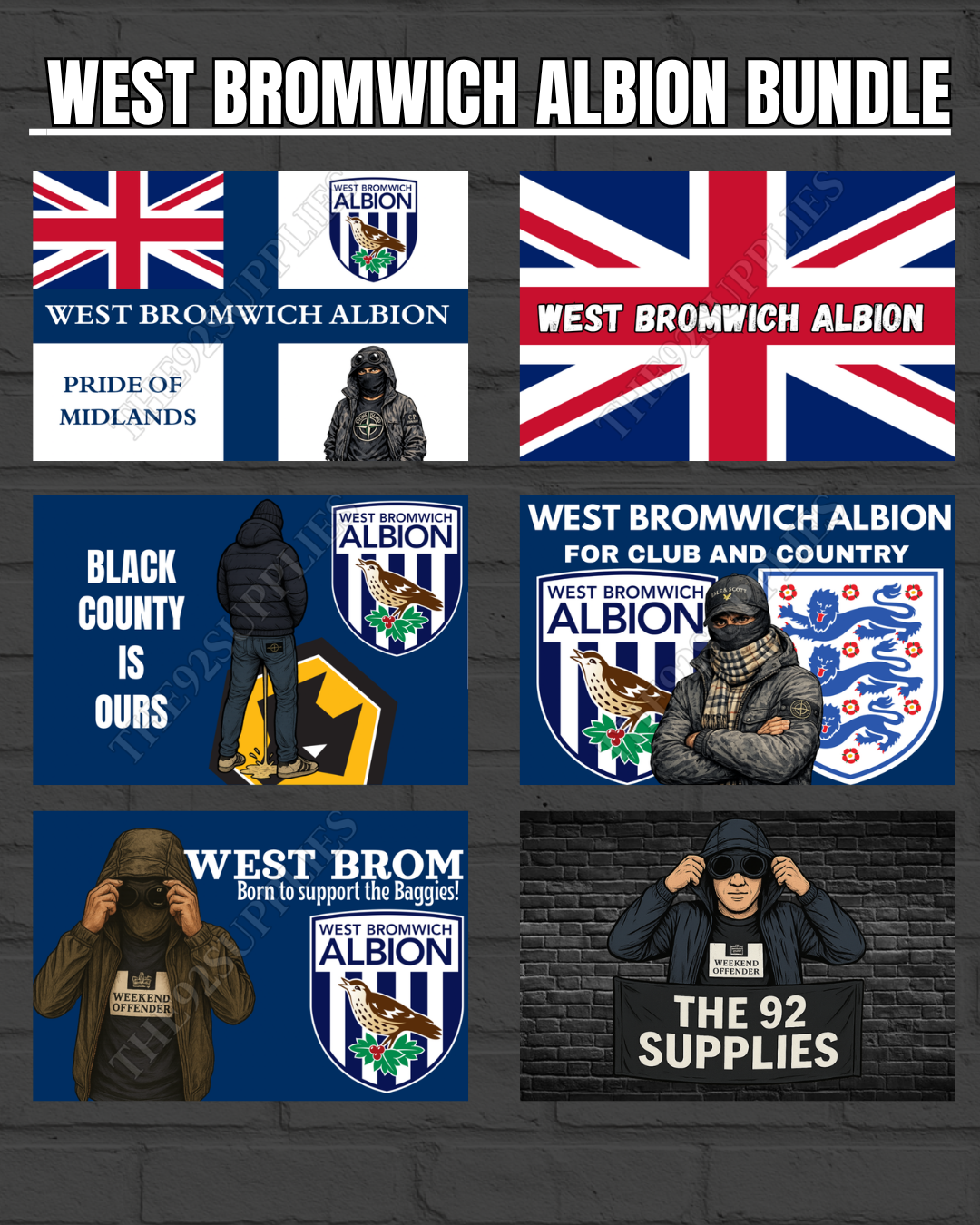 West Bromwich Albion Sticker Bundle