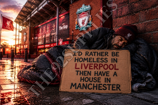 I’d rather be homeless in Liverpool then have a house in Manchester x8 - Liverpool