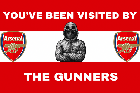 You’ve been visited by the gunners - Arsenal