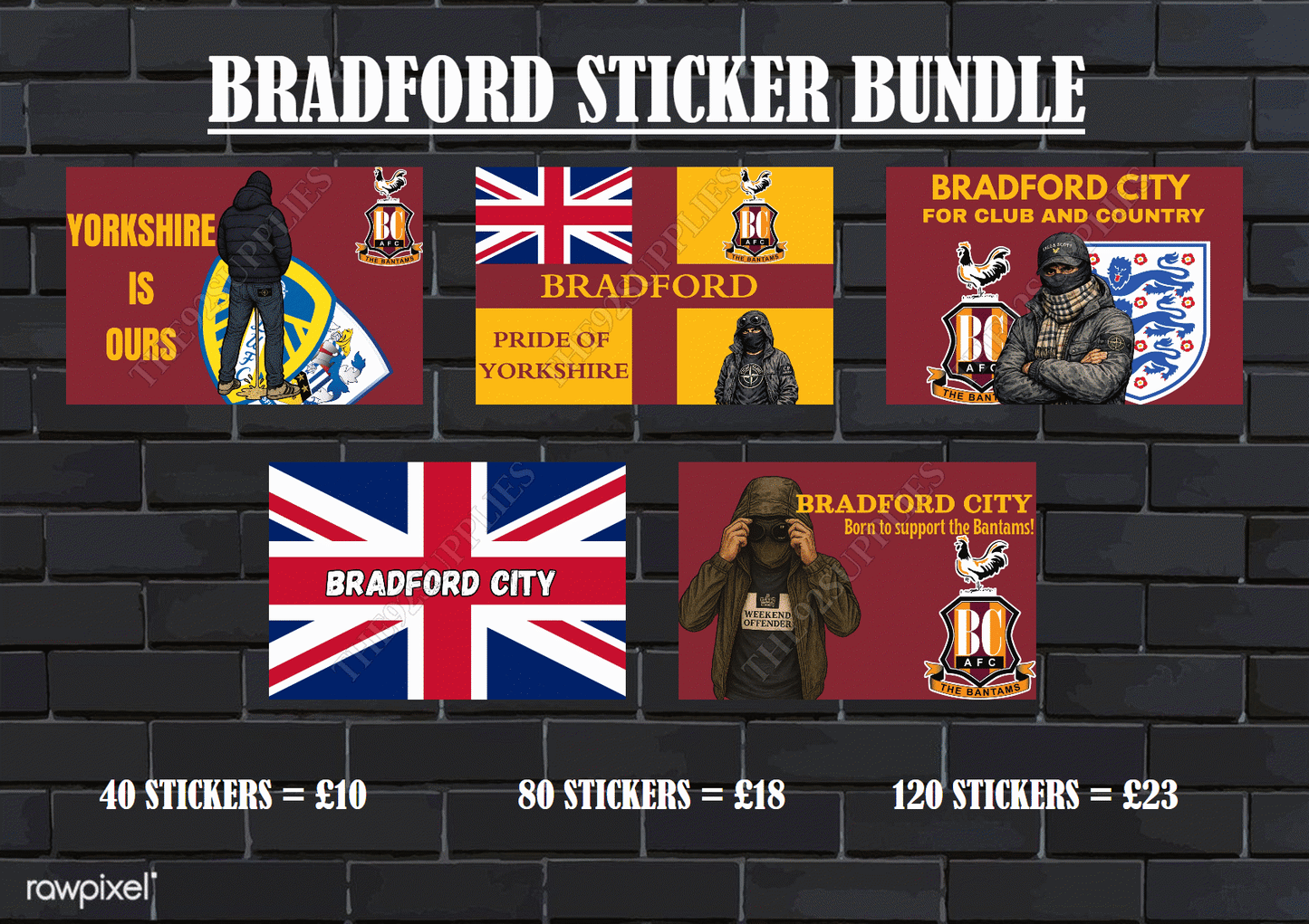 Bradford City Sticker Bundle