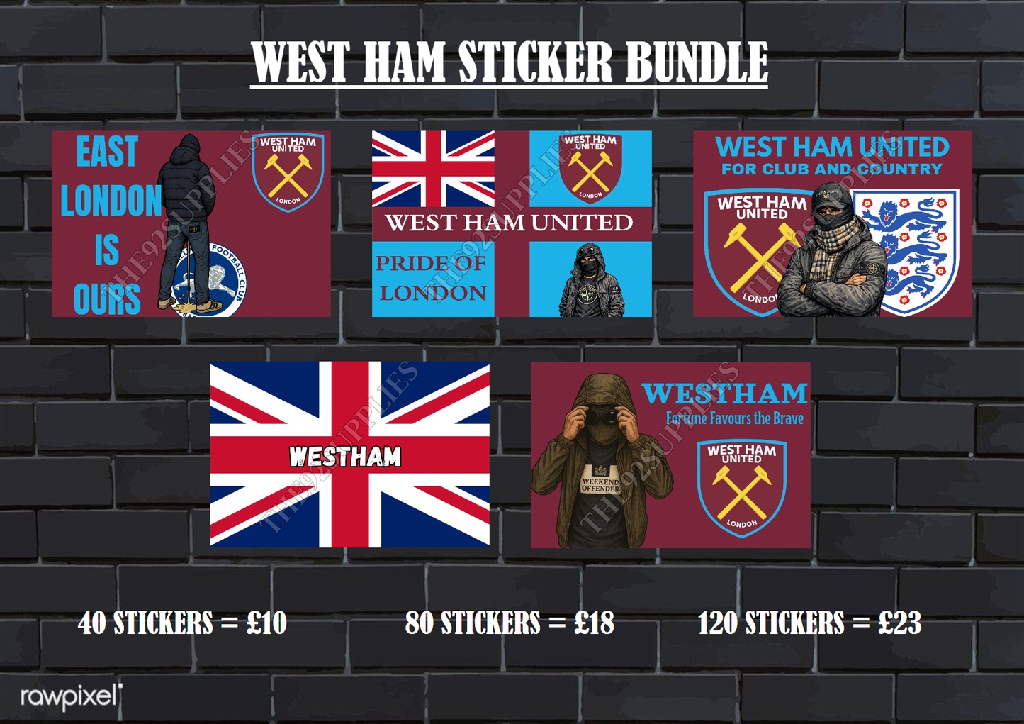 West Ham sticker bundle