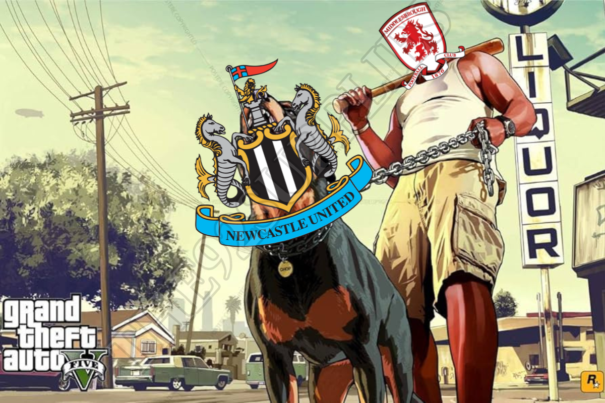 Newcastle held on a lead by Middlesbrough - Middlesbrough