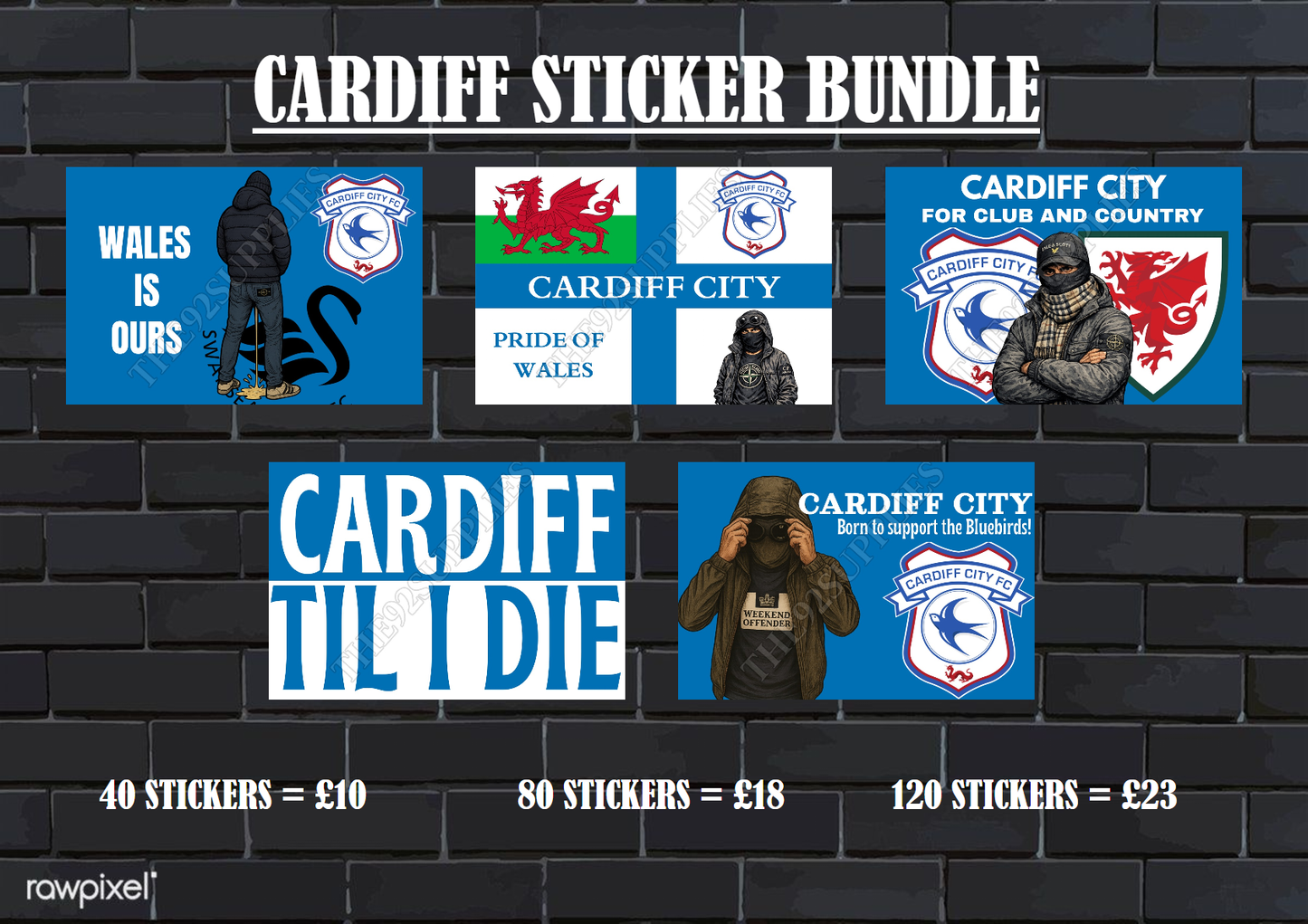 Cardiff City Sticker bundle