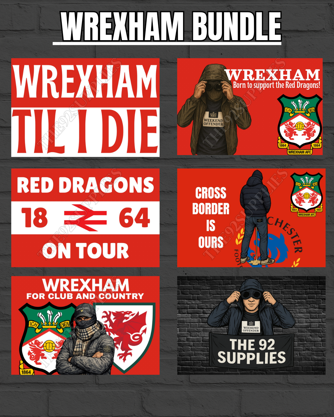 Wrexham Sticker bundle