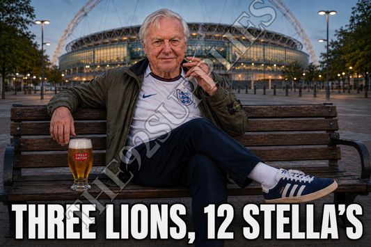 Three lions, 12 Stella’s (David Attenborough) x8 - England