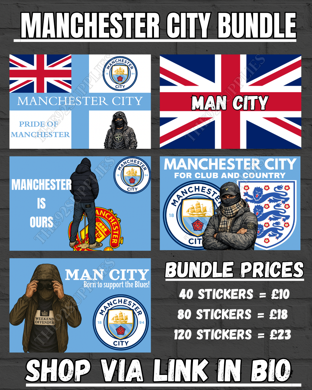 Manchester City sticker bundle