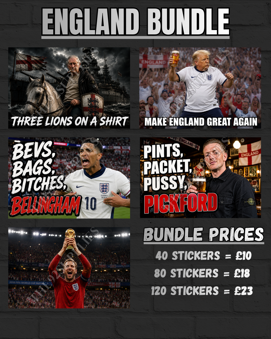 England sticker bundle
