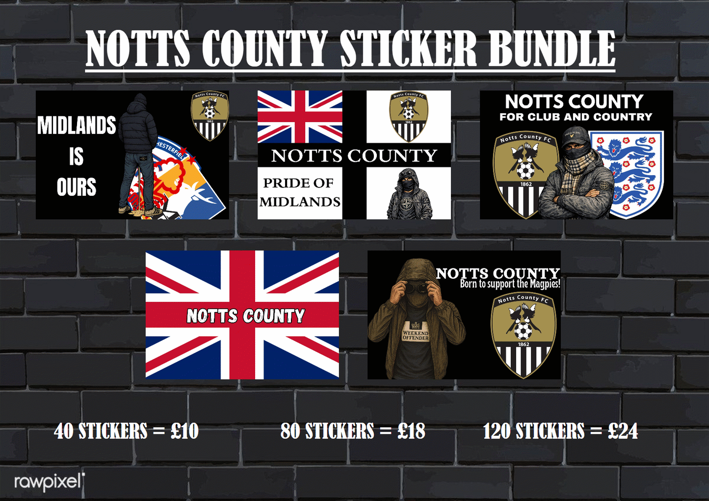 Notts county Sticker bundle