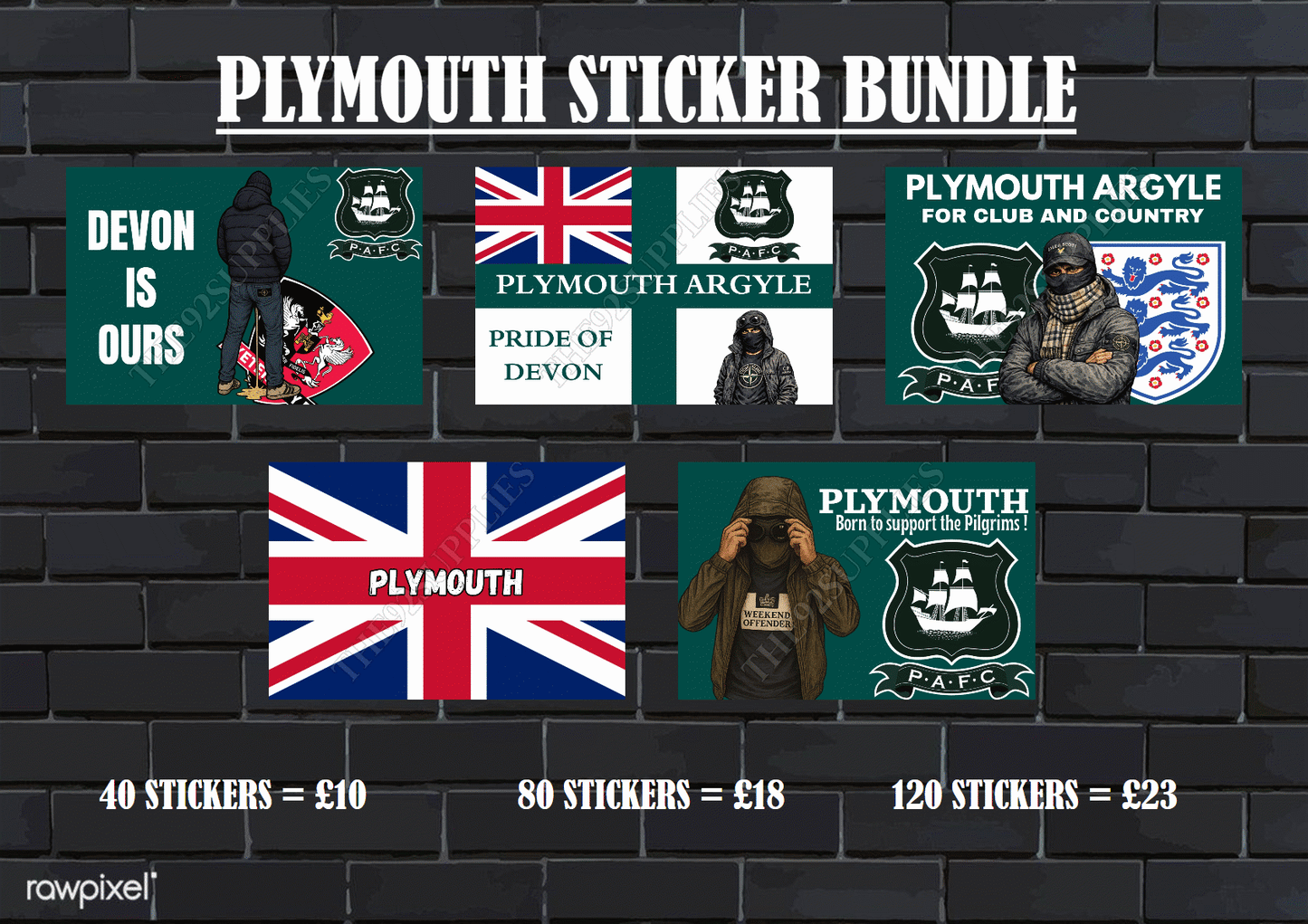 Plymouth Argyle Sticker Bundle